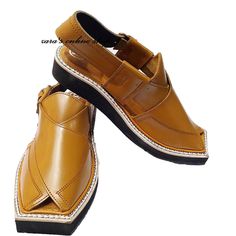 Kaptaan Chappal is one of the perfect light weight Peshawari Chappal at affordable price, Kaptaan Chappal are completely Hand Stitched Original Leather. High grade leather is used. Kaptaan Chappal is available in different colors and different sizes as well. Hand Stitched high quality leather Kaptan Peshawari chappal made from the finest leather and Materials to provide wearer the best comfort. Experienced craftsman to deliver you not only the product a finest state of the art Chappal to give yo Leather Sandals With Dabka And Round Toe, Traditional Brown Leather Shoes With Leather Footbed, Traditional Sandals With Leather Footbed And Round Toe, Traditional Open Toe Leather Shoes With Leather Sole, Traditional Closed Toe Huaraches With Stitched Sole, Traditional Leather Open Toe Shoes, Traditional Closed Toe Huaraches With Rubber Sole, Traditional Closed Toe Sandals With Leather Footbed, Traditional Huarache Sandals With Rubber Sole