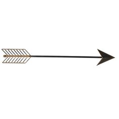 an arrow shaped metal object on a white background