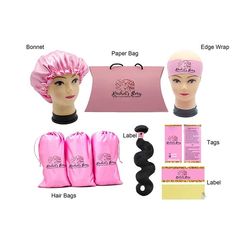 We custom hair bags,  Hair Bonnet, Wig Edge Wrap, Wig Labels, Wig Tags, Hair Packaging Bags, Hair Bundles Bags and Hair packaging box/ bags. Custom Satin Edge Scarf, Satin Edge Tie, Satin Edge Scarves, Satin Frontal Tie, Frontal Scarf, Custom Edge Scarf. We are professional to print logo on the packages. ✯ Items:1)  Satin Hair Bags     Size: 25x35cm for 3+1 Bundles.     23 colors for your choice.     Custom sizes is acceptable.2) Satin Hair Bonnet    23 colors for your choice.    No Lining, Diam Hair Business Essentials, Wig Box Packaging Ideas, Packaging Wigs, Hair Bundle Box Packaging Ideas, Hair Bundle Packaging Ideas, Wig Packaging Ideas, Wig Packaging Bags, Wig Business Ideas, Hair Bundle Business