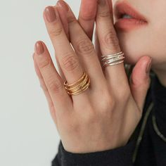 Stylish multi-layered wired ring, open and adjustable, easy to match any outfits.• S P E C I F I C A T I O N •Finish: 18K platingSize: Slightly adjustable and fits ring size ~US 6 to US 8T A GMulti-layered Wide Band Ring, Minimalist Gold Ring, Chunky Gold Ring, Silver Wired Stacking Minimalist Gold Jewelry For Spring, Minimalist Open Ring Jewelry For Spring, Gold Promise Rings For Spring, Spring Promise Ring With Open Ring Shape, Spring Promise Ring With Open Design, Spring Open Ring For Promise, Gold Rings For Spring Anniversary, Gold Open Ring Jewelry For Spring, Guy Jewelry