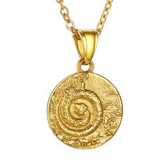 PRICES MAY VARY. 🐍This Chinese zodiac necklace connects with the rich history cultured of Chinese mythology . 100% MADE BY GOLDCHIC DESIGNERS. AND MARKET DON'T HAVE SUCH TYPE OF JEWELRY DESIGNED. Find your Zodiac Animal by Birth Year: Snake - 1929, 1941, 1953, 1965, 1977, 1989, 2001, 2013, 2025, By wearing this snake necklace, your luck may greatly be improved in all aspects. 📌MATERIALS: This Coin medallion necklace with carved Chinese zodiac animal patterns.crafted in stainless steel and 5 ti Yellow Gold Zodiac Sign Coin Necklace, Gold Zodiac Sign Amulet Necklace, Yellow Gold Zodiac Sign Amulet Necklace, Gold Plated Zodiac Sign Round Pendant, Yellow Gold Zodiac Amulet Necklace, Lucky Charm Necklace, Dragon Necklace, Snake Necklace, Chinese Zodiac