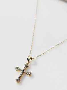 Across We Go – NADIANDLO 14k Gold-filled Yellow Gold Cross Necklace As Gift, Gold Plated Adjustable Chain With Cross Pendant, 14k Gold Clavicle Chain Necklace With Cross Pendant, Gold Plated Pendant Cross Necklace, Gold Plated Cross Pendant Jewelry With Adjustable Chain, 14k Gold Clavicle Chain With Cross Pendant, 14k Gold Cross Pendant Jewelry For Everyday, 14k Yellow Gold Filled Cross Necklace, Everyday Gold Plated Cross Pendant Necklace