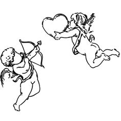 Tenderness Is A Virtue Tattoo, Cupid Line Tattoo, Cupid Matching Tattoo, Two Cupid Tattoo, Cherub Cupid Tattoo, Skeleton Cupid Tattoo, Art Pieces For Tattoos, Cherub Holding Heart Tattoo, Cupid Tattoo Old School