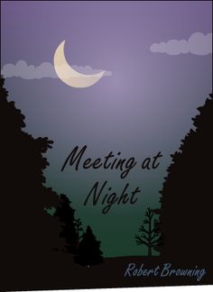 a book cover with the title meeting at night written in black and white on it