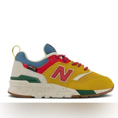 New With Tags New Balance 997h Little Kid 'Varsity Gold Multi' Sneakers Size 2 - Yellow & Red Step Up Your Little One's Style With These Vibrant New Balance 997h Sneakers In 'Varsity Gold Multi'! Featuring A Bright Yellow And Red Colorway, These Shoes Are Perfect For Playtime Or Casual Outings. Designed For Comfort And Support, They Offer A Great Fit For Active Kids. Brand New And Never Worn, These Sneakers Are A Must-Have For Your Child’s Wardrobe! **Condition:** Brand New **Size:** Kid 2 **Col New Balance Sneakers With Round Toe And Laces, New Balance Custom Sneakers With Round Toe, Streetwear Sneakers With Elastic Laces And Round Toe, New Balance Low-top Sneakers With Elastic Laces, Multicolor New Balance Sneakers For Streetwear, New Balance Multicolor Sneakers For Streetwear, Casual New Balance Skate Shoes With Laces, New Balance Sneakers With Elastic Laces, New Balance Sneakers With Elastic Laces And Round Toe