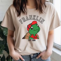 Franklin The Turtle, Franklin Books, Book Character Day, Book Character, Book Tshirts, Book Shirts, Teacher Tshirts, Affordable Clothes, Book Characters