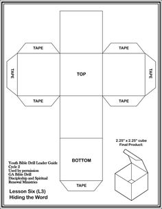 a box that has been folded into the shape of a top, bottom and bottom