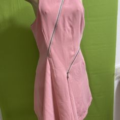 Rebecca Minkoff Women's Pink Sleeveless Multi Zip Sleeve A-Line Dress Sz 6 $368. Condition Is "New With Tag's" Will Ship Usps First Class Length 36” Armpit To Armpit 17” Waist 16” Kindly Review Measurements For Proper Fit. Measurements Are Taken With Garments Laid Flat And Are Approximate. Please Make Sure That These Are The Measurements That Work For You. If You Would Like Additional Photos Or Measurements, We Will Gladly Supply Them. Colors May Differ Slightly From Photos Based On The Device U Pink A-line Mini Dress With Back Zipper, Spring Dress With Back Zipper For Date Night, Spring Cocktail Mini Dress With Back Zipper, Fitted Sleeveless Mini Dress With Side Zipper, Spring Cocktail Dress With Back Zipper, Feminine Fitted A-line Sleeveless Dress, Spring A-line Dress With Back Zipper, Spring Knee-length Mini Dress With Back Zipper, Feminine Fit And Flare Sleeveless Dress