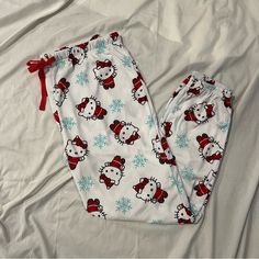 Pj Pants, Size Medium Cute Pj Pants, Matching Pj Pants, Hello Kitty Pajama Pants, Pjs Pants, Hello Kitty Outfit, Kitty Outfit, Hello Kitty Y2k, Christmas Pajama Pants, Christmas Dreaming