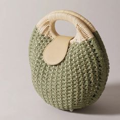 Handmade Bamboo Round Bag (Green) Designer Original Elevate Your Style With This Stunning Handmade Bamboo Round Bag, Designed For Those Who Appreciate Unique, Eco-Friendly Fashion. This One-Of-A-Kind Accessory Combines Natural Beauty With Functional Design, Making It The Perfect Statement Piece For Any Occasion. Features: Distinctive Round Design: A Modern Twist On Classic Shapes, This Bag Adds A Touch Of Sophistication To Any Outfit. Premium Bamboo Material: Crafted From High-Quality Bamboo, Th Green Bag With Detachable Round Handle, Green Pouch Bucket Bag For Summer, Green Beach Bag With Detachable Handle, Green Shoulder Bag With Detachable Handle For Beach, Green Top Handle Beach Bag, Trendy Green Hobo Bag For Beach, Trendy Green Hobo Bag For Vacation, Chic Green Bag With Round Handle, Chic Green Shoulder Bag For The Beach