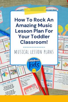 an activity book with the title how to rock an amazing music lesson plan for your toddler classroom