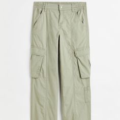 Brand New With Tags! H&M Divided | Women’s | Canvas Cargo Pants Khaki Green Color Size Medium Comes From A Smoke Free, Pet Friendly Home. I Never Wore These As They Were Too Short On Me. H&m Pants With Elastic Waistband, H&m Trousers With Elastic Waistband, H&m Straight Leg Bottoms With Relaxed Fit, H&m Straight Leg Relaxed Fit Bottoms, Casual H&m Straight Pants, H&m Relaxed Fit Bottoms With Elastic Waistband, H&m Relaxed Fit Straight Leg Bottoms, H&m Casual Straight Leg Bottoms, H&m Bottoms With Elastic Waistband And Relaxed Fit