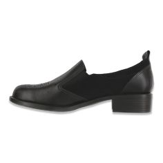 Description Details This versatile slip-on shoe mimics the look of a bootie with the simplicity of a shoe. The Saddle will be staple for every woman’s wardrobe, easily pairing with everything from skirts and suits to cropped pants and denim – a style for all seasons. Heel Height: 1.25" Upper Material: Genuine leather in a variety of colors and textures are used on the upper of the shoe. Upper Lining Material: Available in combinations of genuine leather, cushioned textile lining and printed soft Chic Black Slip-ons With Removable Insole, Black Office Slip-ons For Spring, Black Slip-ons With Rubber Sole For Work, Black Pointed Toe Slip-ons For Work, Business Casual Slip-ons With Removable Insole For Fall, Modern Slip-ons For Office, Modern Fall Slip-ons With Removable Insole, Classic Low Heel Slip-ons For Workwear, Classic Black Slip-ons Medium Width