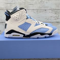 Nike Air Jordan 6 Retro Unc University Blue White. Us Size: 12 Men’s Condition: Brand New With Box. Never Worn. Ds Colorway: Unc University Blue 100% Guaranteed Authentic In Stock And Ready To Ship! Shop With Confidence. All Items Are Backed Up With Proof Of Original Purchase. Orders Will Be Packaged With Care And Shipped Same Day Or Next Business Day. Reach Out For Any Questions. Thanks For Stopping By! . Checkout My Page For More Jordan 1 Low Jordan 1 High Jordan 1 Mid Jordan Retro Dunk Low Du Light Blue Leather Basketball Shoes With Boost Midsole, Sporty Blue Basketball Shoes With Perforated Toe Box, Blue Lace-up Basketball Shoes With Perforated Toe Box, Modern Blue Lace-up Basketball Shoes, Blue High-top Custom Sneakers With Perforated Toe Box, Blue Basketball Shoes With Perforated Toe Box, Light Blue Casual Jordan Shoes With Boost Midsole, Casual Light Blue Jordan Shoes With Boost Midsole, Blue Sneakers With Perforations For Streetwear