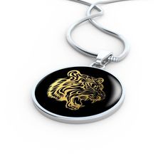 "This Tiger Necklace Is the Perfect Gift Whether for Yourself or a Loved One. Explore all our Symbolic Jewelry here: https://www.etsy.com/in-en/shop/SymbolicPresent?ref=seller-platform-mcnav§ion_id=22069637 ➜ Our jewelry is made of high-quality surgical steel with a shatterproof liquid glass coating and an 18k gold finish option. ➜ Engrave onto the back of the Tiger pendant your loved one's name, your wedding date, an anniversary, or anything else you want to remember and keep you close to her h Symbolic Snake Chain Jewelry Gift, Sterling Silver Snake Chain Necklace For Gifting, Personalized Round Metal Chain Necklace, Symbolic Metal Jewelry With Box Chain, Charm Pendant Necklace With Box Chain As Gift, Spiritual Box Chain Jewelry With Round Pendant, Spiritual Jewelry With Box Chain And Round Pendant, Spiritual Jewelry With Round Pendant Box Chain, Box Chain Pendant Necklaces As Gift