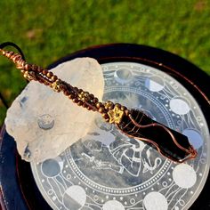 Black Onyx Magic Wand, Wire Wrapped Pendant, Copper Wire Wrapped Jewelry, Crystal Necklace, Witchy Gift for Her, Amulet, Talisman, Witchy Jewelry, Handmade Jewelry, Handcrafted Pendant.  Black Onyx is used for grounding, protection, and self-control, and as a shield against negative energy. It's elementary and planetary ruled by Earth. Black Onyx helps balance our Root Chakra.  *Please look at all pictures and all listing details before ordering.  *Wrapped with Premium Quality Tarnish Resistant Copper Wires. *Do not wear jewelry while showering, swimming or sleeping to preserve quality of jewelry. Avoid contact with perfumes or other harsh chemicals. *Crystals, gemstones and cabochons are subject to have natural imperfections due to their natural formation.  *Wire Wrapped Jewelry can be fr Witchy Jewelry, Jewelry Crystal, Magic Wand, Wrapped Jewelry, Root Chakra, Self Control, Wrapped Pendant, Wire Wrapped Pendant, Negative Energy