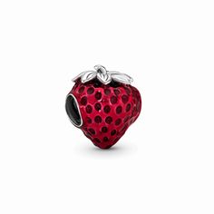 Add the lush flavor of fruit to your look with this sterling silver strawberry charm, hand-finished with transparent red enamel and lifelike seed details created by grooved indents under the enamel. Style it on your favorite Pandora Moments bracelets and charm holders and surround yourself with the feeling of a lazy picnic in the sun. Charms Disney, Pandora Bracelet Charms Ideas, Pandora Red, Strawberry Charm, Charms Pandora, Bracelet Tennis, Bracelet Pandora, Strawberry Fruit, Pandora Bracelet Charms