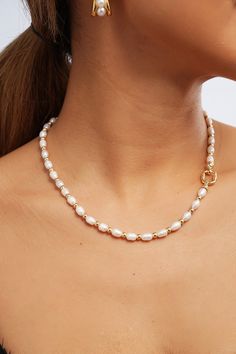 Picture yourself adorned in the delicate pearls of this beaded pearl necklace, exuding effortless charm and sophistication. Ideal for any occasion, from brunch with friends to a romantic evening out, these pearls add a touch of timeless beauty to your ensemble. Elegant Pearl White Beaded Chain Necklace, Elegant Pearl White Beaded Necklace With Pearl Pendant, Elegant Pearl White Necklace With Beaded Chain, Elegant Pearl White Necklace With Pearl Pendant, Pearl Chain Necklace With Pearl Charm For Wedding, Dainty Beaded Necklaces With Pearl Pendant, Elegant Beaded Pearl Necklace For Gift, Elegant Beaded Pearl Necklace As A Gift, Elegant Pearl Beaded Necklace