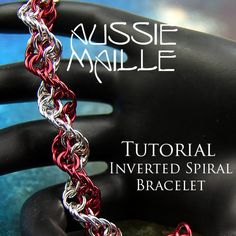 Chainmaille Tutorial - Inverted Spiral Bracelet Chainmail Diy, Chain Braids, Jewelry Making For Beginners, Chainmaille Jewelry Patterns, Chain Maille Patterns, Granddaughter Jewelry, Chainmail Patterns, Chainmaille Tutorial, Spiral Bracelet