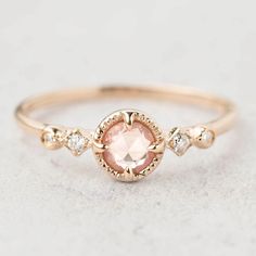 14k rose gold unheated peach sapphire engagement ring, unique engagement ring, alternative engagement ring, rose cut peach sapphire ring by EnveroJewelry on Etsy https://www.etsy.com/listing/588441848/14k-rose-gold-unheated-peach-sapphire Wedding Rings Ideas, Peach Sapphire Rings, Peach Sapphire Engagement Ring, Peach Sapphire, Leaf Engagement Ring, Custom Wedding Rings, Morganite Engagement Ring, Sapphire Engagement Ring, Rose Engagement Ring