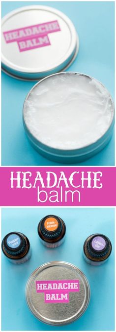 Headache Balm - Help soothe a headache with this simple DIY made with coconut oil, peppermint, lavender and frankincense essential oils. Headache Balm, Health Coconut Oil, Diy Kosmetik, Coconut Oil Uses, Frankincense Essential Oil, Diy Essential Oils