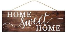 15 Home Sweet Home Sign: Natural/White - AP818943 - The Wreath Shop Magnolia Decor, Home Sweet Home Sign, Home Wreath, New Project Ideas, Floral Signs, Wood Signs For Home, Black And White Ribbon, Easter Signs, Home Sign