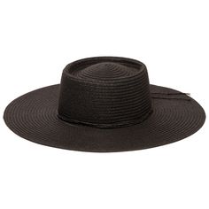 Women's large brim oval crown boater-SUN BRIM-San Diego Hat Company Black Breathable Hat With Curved Brim, Black Cotton Sun Hat With Curved Brim, Black Woven Wide Brim Sun Hat, Black Brimmed Hat With Upf 50+, Black Hat With Upf 50+ Curved Brim, Wide Brim Hat Summer, Straw Visor, Sand Collection, Black Fedora