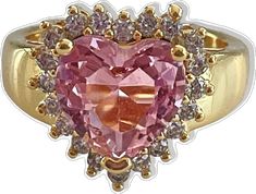 Vintage Promise Jewelry For Valentine's Day, Pink Heart-shaped Rings For Formal Occasions, Elegant Double Heart Pink Rings, Pink Double Heart Jewelry For Promise, Vintage Heart Ring For Valentine's Day Promise, Heart-shaped Gold Crystal Promise Ring, Gold Heart-shaped Promise Crystal Ring, Gold Heart Rings For Gift, Heart-shaped Gold Rings For Gift