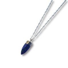 This crystal necklace makes the most perfect gift! Each crystal offers different benefits which makes each one so unique. They are absolutely adorable and each one comes with a beautiful intention card. Lapis is known as a protection stone ridding you of negative energy while bringing serenity and peace to the wearer. Lapis can help you to express yourself and feel more empowered. This is the perfect gift for your friend or family member. They are so thoughtful and not to mention the perfect pri Spiritual Birthstone Necklace With Natural Stones, Raw Stone Crystal Pendant Necklace Gift, Gift Crystal Pendant Necklace With Raw Stone, Minimalist Pendant Necklace For Healing, Everyday Spiritual Gemstone Necklaces, Gemstone Pendant Charm Necklace For Meditation, Spiritual Birthstone Crystal Necklaces, Spiritual Birthstone Crystal Necklaces For Everyday, Minimalist Crystal Necklace With Natural Stones As Gift