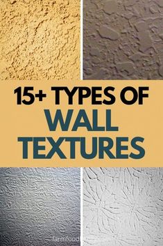 different types of wall textures with text overlay