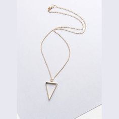 Gold Triangle Pendant Necklace| Gold Minimalist Necklace| Gold Symbolic Necklace| Trident Pendant Necklace| Long Gold Pendant Necklace| Wrapsohdee| Etsy Trident Pendant, Long Gold Pendant Necklace, Gold Minimalist Necklace, Necklace Long Gold, Minimalist Necklace Gold, Meaningful Necklace, Gold Triangle, Symbol Necklace, Pendant Necklace Gold