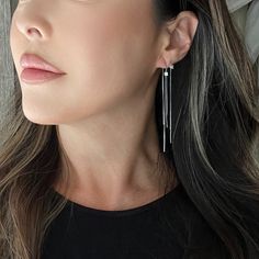 Our Alondra Threader Earrings are dainty chain thread earrings with a square cut cubic zirconia. Minimalist and simple but with a bit of bling, these earrings are perfect for every day wear and adding a little bit of glam to your outfit. 925 Silver + gold plating. Water resistant. Best practice is to keep away from moisture to keep the gold plating last long. Length: about 3in. Face Gems, Ear Jacket Earring, Earring Jackets, Thread Earrings, Dainty Chain, Best Practice, Threader Earrings, Square Cut, Earring Sale