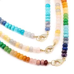 Rondelle Gemstone Bead Short Beaded Necklace, Single Bracelet, Summer Bracelet, Rainbow Pastel, Arm Party, Summer Bracelets, Bone Beads, Water Damage, Blue Tones