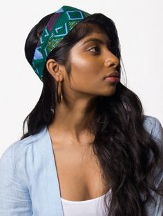 Deep Purple Print Headband Wrap | Women's Headbands | Loza Tam    #headbands #headband #turban #turbanista #satinlined #satin #healthyhair #easyhairstyle Green Headband, Headband Wrap, Headband Turban, Hair Strand, Headbands For Women