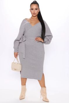 Mona Sweater Midi Dress - Chocolate - Dresses - Fashion Nova Dusty Blue Sweater, Sweater Midi Dress, Mauve Dress, White Dresses For Women, Sweater Dress Midi, Womens Black Dress, Blue Sweater, Curve Dresses, Womens Loungewear