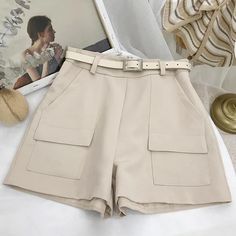 High Waist Big Pocket Office Shorts Pants – Nada Outfit Land Pocket Office, Cargo Shorts Women, Suit Shorts, Wide Leg Shorts, Big Pocket, Oversize Women, Ladies Short, Shorts Pants, Black Suit