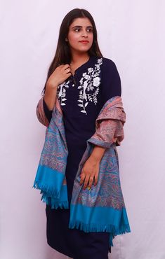 Women’s Shawl With Embroidery Work | For Casual, Party, Occasion Shawl for women. We have wide range of products like embroidery stoles for women, embroidery shawl etc. Set up a style statement and maintain your poise with this graceful Stole/Shawl. This beautiful shawl is crafted with high-quality fabric, which is extremely light and comfortable. It also has a very smooth and soft texture. Be the attraction when you carry this shawl with any suit. Pair it with your favorites and look effortless Embroidery Shawl, Sequence Blouse, Indo Western Gown, Kurtis Tops, Shawl For Women, Saree Petticoat, Full Sleeve Blouse, Saree Jewellery, Women Embroidery