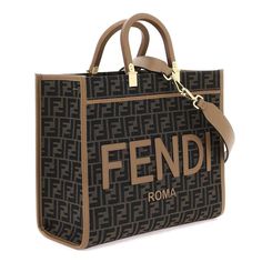 Nwt Fendi Sunshine Medium Tote Bag Crafted In Jacquard Fabric With Ff Motif All-Over And Embossed Fendi Roma Lettering On The Front And Trims In Contrasting Leather. Stiff Leather Handles With Gold-Tone Metal Ff Plaques, Removable Shoulder Strap, Suede Interior, Gold-Tone Finish Metalware. - Season: Fall - Winter. - Motive: Monogram - Composition: 27% Pl 27% Pa 27% Pu 15% Co 4% Res 100% Calf Lh - Measurements: Depth6.3 In Handle 3.9 In Height12.2 In Strap16.5 In Width14.2 In - Made In Italy - Co Fendi Aesthetic, Fendi Sunshine Medium, Fendi Sunshine, Fendi Tote Bag, Fashion Wall Decor, Monogram Outfit, Fashion Week Trends, Aesthetic Bags, Fendi Bag