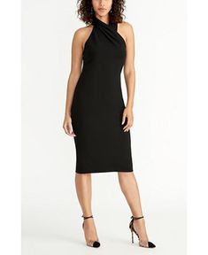 RACHEL Rachel Roy Halter Sheath Dress & Reviews - Dresses - Women - Macy's Capelet Dress, Gogo Dress, High Neck Designs, Black Sheath Dress, Rachel Roy, Halter Neckline, Dress Details, Sheath Dress