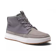 Men's Timberland Maple Grove Mid Sneaker - Medium Grey Nubuck Add the Maple Grove sneakers to your casual wardrobe. Durable, premium Timberland® leather and CORDURA® fabric and a lace-up style ensure a secure and comfortable fit. DETAILS: Upper made with Premium Timberland® Leather and CORDURA® fabric Lace-up style ReBOTL™ fabric lining containing at least 50% recycled plastic 45% of the rubber in the outsole is sourced from farms committed to regenerative agriculture Imported Regenerative Agriculture, Maple Grove, Fit Details, Timberland Mens, Shoe Care, Casual Wardrobe, Up Styles, Recycled Plastic, Agriculture