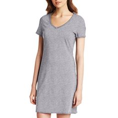 Nautica V-Neck Knit Sleepshirt / Sleep Dress / Gown. Color: Gray / Blue New With Tags Size Small Hits Above The Knee Fitted Cotton V-neck Sleepwear, Casual Crew Neck Nightgown For Loungewear, V-neck Sleepwear, Casual Fitted V-neck Nightgown, Cotton Crew Neck Sleep Dress, Fitted Casual Nightgown For Sleep, Casual Short Sleeve Nightgown, Casual V-neck Lounging Dress, V-neck Nightgown For Lounging