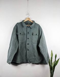 Check out this item in my Etsy shop https://www.etsy.com/listing/1028326906/vintage-french-work-jacket-chore-sanfor Vintage Relaxed Fit Button-up Shacket, Vintage Utility Jacket With Lapel Collar For Winter, Vintage Winter Utility Jacket With Lapel Collar, Oversized Retro Cotton Outerwear, Vintage Shacket With Relaxed Fit And Long Sleeves, Vintage Cotton Shacket With Long Sleeves, Vintage Long Sleeve Shacket With Relaxed Fit, Vintage Style Long Sleeve Relaxed Fit Shacket, Vintage Long Sleeve Relaxed Fit Shacket