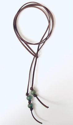 Suede Choker, Bead Long Necklace, Wrap Necklace, Boho Necklace, Hippie Jewelry, Bohemian Jewelry, Western, Urban, Vintage Boho - Etsy Jewelry Western, Boho Hippie Style, Wrap Necklace, Wrap Necklaces, Green Beads, Hippie Jewelry, Green Ceramics, Blue Ceramics, Ceramic Beads