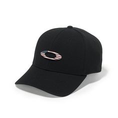 Oakley Tincan Hat - 88 Gear Oakley Hat, Oakley Logo, Wearable Electronics, Black American Flag, Oakley Men, Black American, Fitted Hat, Solid Metal, Fitted Hats