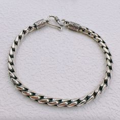 Silver Cuban Link Chain, Mens Sterling Silver Jewelry, Mens Sterling Silver Bracelets, Biker Bracelet, Cuban Chain Bracelet, Mens Chain Bracelet, Mens Silver Jewelry, Dragon Bracelet, Silver Chain For Men