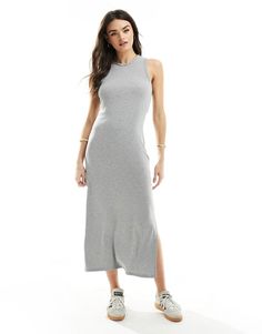 Dresses by Object Low effort, high reward Crew neck Racer back Side slit Slim fit Formal Dresses Graduation, Jersey Maxi Dress, Cocktail Dress Formal, Winter Party Dress, Maxi Jersey Dress, Long Sleeve Floral Dress, Satin Slip Dress, Active Wear Leggings, Side Split