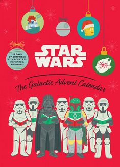 star wars the galactic adventure calendar with cartoon characters and ornaments hanging from it's sides