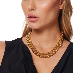 Product Description: This classic 19-inch gold link necklace from Kenneth Jay Lane is the perfect way to add a touch of sophistication to your everyday look. The necklace is made of 22k gold and features a 1.5-millimeter link design. The toggle clasp is easy to use and secure. Dimensions: 19"  Style Number: 2276N19G Gold Link Necklace, Link Design, Gold Link, Kenneth Jay Lane, Toggle Clasp, Link Necklace, 22k Gold, Everyday Look, Easy To Use