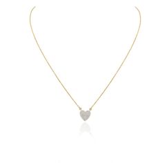 Dainty Diamond Heart Pendant Necklace in 18K Gold studded with round cut diamond. This stunning piece of jewelry instantly elevates a casual look or dressy outfit.  April birthstone diamond brings love, fame, success and prosperity. Designed with diamond studded in heart making a stunning delicate necklace. This is a perfect Unique Gift, Bridal Shower Gift, Secret Santa Gift, Gift For Sister, Mother Daughter Gift, Bride To Be Gift, Bridesmaid Gift, Thanksgiving Gift, Granddaughter Gift, Christma Diamond White Heart Diamond Necklace For Wedding, Diamond Heart Charm Necklace For Wedding, Diamond White Heart Necklace With Diamond Accents For Wedding, Diamond Heart Pendant Necklace For Wedding, Luxury Double Heart Necklace With Diamond Accents, Luxury Double Heart Diamond Necklaces, Luxury Heart Pendant Diamond Necklace For Wedding, Luxury Heart Cut Single Diamond Necklaces, White Single Cut Diamond Necklaces For Valentine's Day