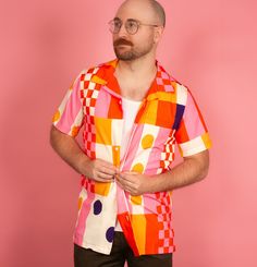 This 1960's and 70's inspired patchwork hawaiian shirt design kind of serves clown, but makes a fun statement at the beach - 95% polyester, 5% spandex -Medium fabric (7.23 oz/yd²(245 g/m - Boxy fit - Chest pocket 🌈 Wear Pander and Support Local Small Queer Shops! LGBT Tees with important messages. Equal Rights. Pride Parade Shirts. T-Shirts for Pride Festivals. Love is Love. Gay Pride. Queer Family. Trans Bi Pan Lesbian Pride. Funny Gay Shirts. Gay Pride Apparel. Queer Degeneracy. Multicolor Hawaiian Shirt With Camp Collar For Spring, Spring Multicolor Hawaiian Shirt With Camp Collar, Retro Beach Shirt For Spring, Multicolor Cotton Hawaiian Shirt With Graphic Print, Multicolor Hawaiian Shirt With Graphic Print, Multicolor Graphic Print Hawaiian Cotton Shirt, Vacation Cotton Patchwork Shirt, Multicolor Retro Print Shirt For Summer, Cotton Patchwork Shirt For Vacation